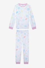Cotton Girls Tennis Picnic 2-Piece Multicolored Pajama Set