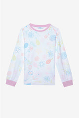 Cotton Girls Tennis Picnic 2-Piece Multicolored Pajama Set