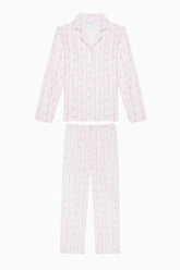 Girl Roses Shirt Off White Pajama Set