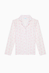 Girl Roses Shirt Off White Pajama Set