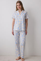 Ella Multicolored Shirt Pants Pajama Set