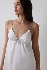 Bridal Delicate Satin Off White Nightgown