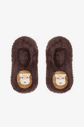 Brown Boys Lion Non-Slip House Slippers