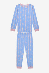 Girl Bowtiful 2-Piece Multicolored Pajama Set