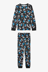 Black Boys Sonic Long Sleeve Cotton Pajama Set