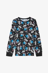 Black Boys Sonic Long Sleeve Cotton Pajama Set