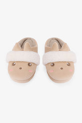 Beige Cute Rabbit Embroidered House Slippers