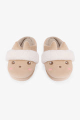 Beige Cute Rabbit Embroidered House Slippers