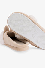 Beige Cute Rabbit Embroidered House Slippers