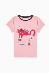 Girls Meowberry Multicolored 2-Piece Pajama Set