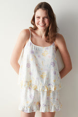 Spring Dream White Undershirt Pajama Top