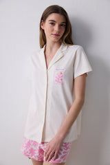 Summer Time Shirt Shorts Pajama Set