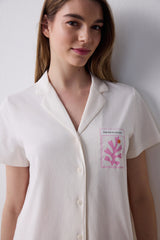 Summer Time Shirt Shorts Pajama Set