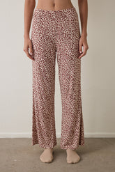 Beige Dreaming Leopard Print Pajama Bottoms