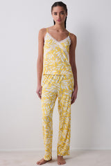 Emilia Yellow Pants Pajama Set