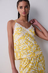 Emilia Yellow Pants Pajama Set