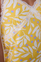 Emilia Yellow Pants Pajama Set