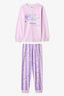 Pink Girls Kuromi Printed Cotton Pajama Set