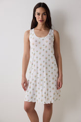 Bloom Printed Light Green Nightgown