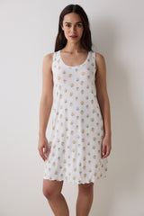 Bloom Printed Light Green Nightgown
