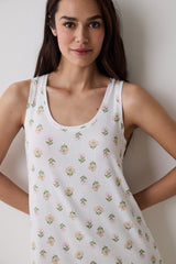 Bloom Printed Light Green Nightgown