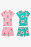Girls' Flowers Multicolored 2-Piece Pajama Set