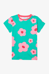 Girls' Flowers Multicolored 2-Piece Pajama Set