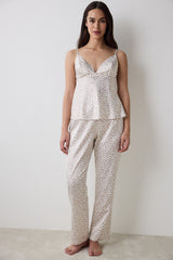 Lilah Satin Ecru Trousers