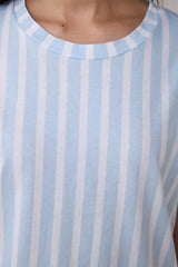 Blue Striped Light Blue Nightgown