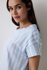 Blue Striped Light Blue Nightgown