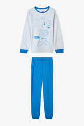 Navy Blue Boys Sonic Long Sleeve Cotton Pajama Set