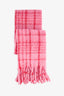 Candy Pink Clara Striped Soft Textured Scarf