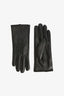 Black Jolie Faux Leather Gloves