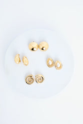 Melani Gold Color Earring Set