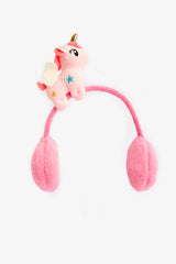 Pink Girls Unicorn Pattern Soft Textured Earphones