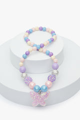 Girls Lilac Butterfly Necklace
