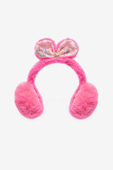 Girl Bow Fuchsia Headphones