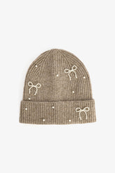 Mink Bow Detailed Beret