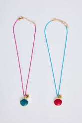 Girls Shell Colored Necklace