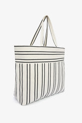 Big Stripe Ecru Bag
