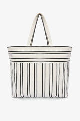 Big Stripe Ecru Bag