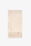 Ecru Judy Glittery Striped Soft Texture Scarf