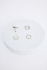 Frida Silver Color Ring Set