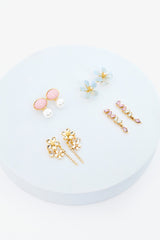 Ola Gold Color Earring Set