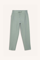 Linen Look Pocketed High Waist Straight Leg Joggers