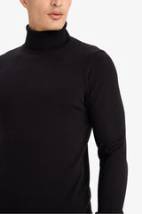 Slim Fit Slim Cut Turtleneck Basic Plain Knitwear Sweater