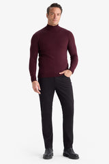 Slim Fit Slim Cut Turtleneck Basic Plain Knitwear Sweater