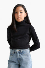 Girls Turtleneck Knitted Sweater