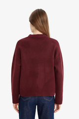 Oversize Loose Fit Crew Neck Knit Sweater