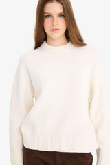 Oversize Loose Fit Crew Neck Knit Sweater